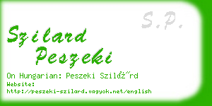 szilard peszeki business card